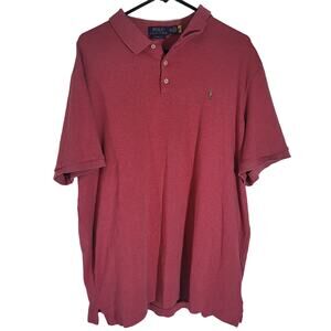 Polo‎ Ralph Lauren Size XXL Men's Classic Fit Short-Sleeve Polo Dusty Red